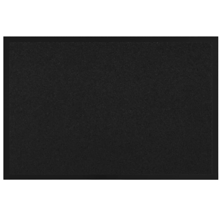 Vidaxl deurmat zwart 80 x 120 x 1.2 cm teddy stof