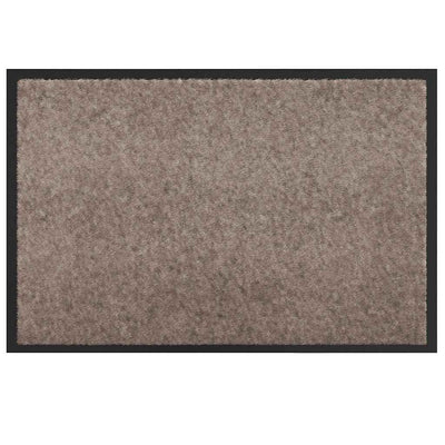 Vidaxl deurmat beige 60 x 40 x 1.2 cm teddy stof