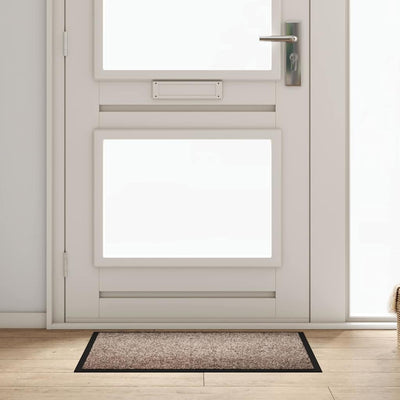 Vidaxl deurmat beige 60 x 40 x 1.2 cm teddy stof