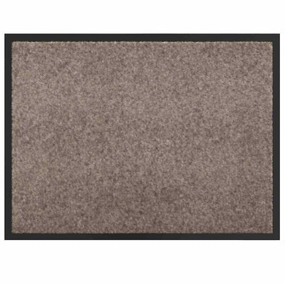 Vidaxl deurmat beige 60 x 40 x 1.2 cm teddy stof