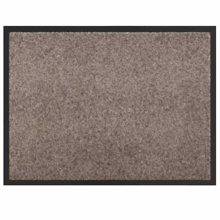 Vidaxl deurmat beige 60 x 80 x 1.2 cm teddy stof