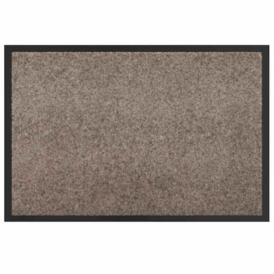 Vidaxl deurmat beige 60 x 40 x 1.2 cm teddy stof
