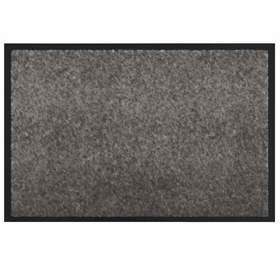 Vidaxl deurmat lichtgrijs 60 x 40 x 1.2 cm teddy stof