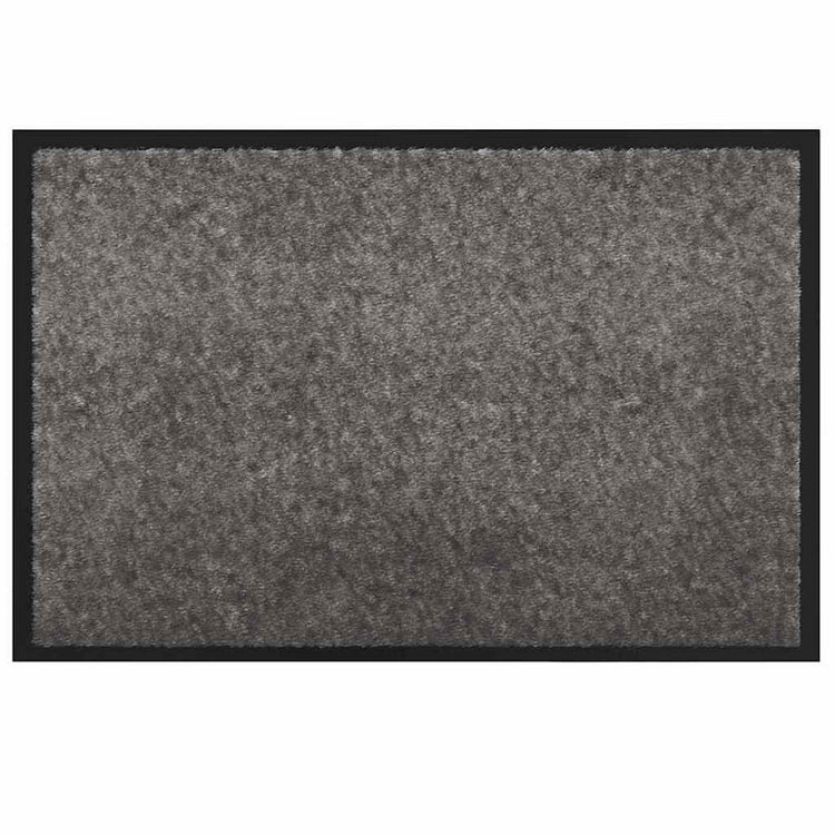 Vidaxl deurmat lichtgrijs 60 x 40 x 1.2 cm teddy stof