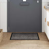 Vidaxl deurmat lichtgrijs 60 x 40 x 1.2 cm teddy stof