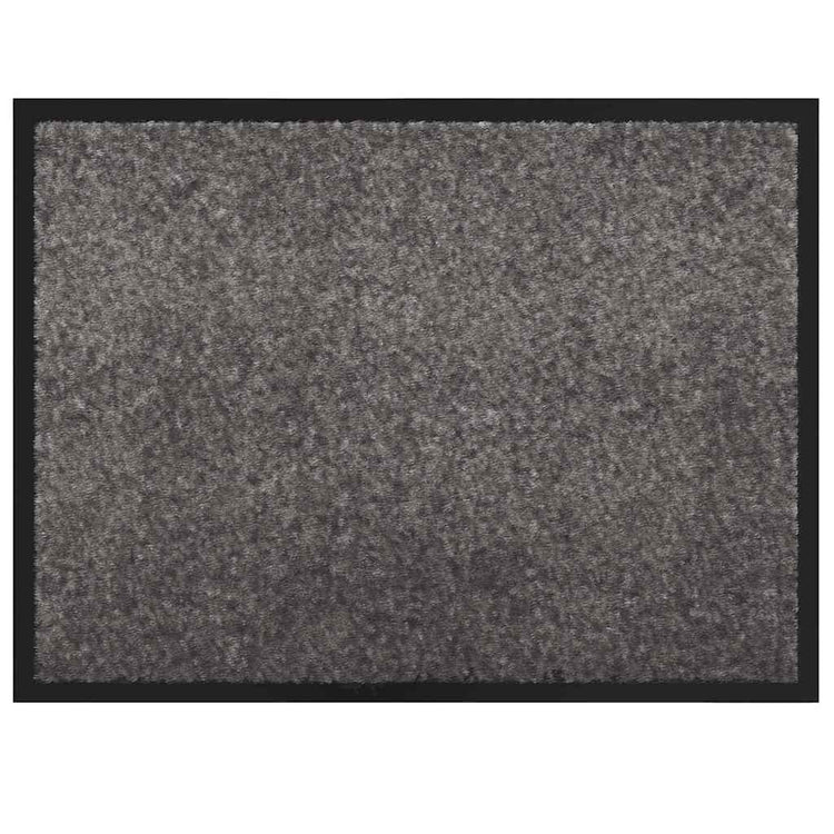 Vidaxl deurmat lichtgrijs 60 x 40 x 1.2 cm teddy stof