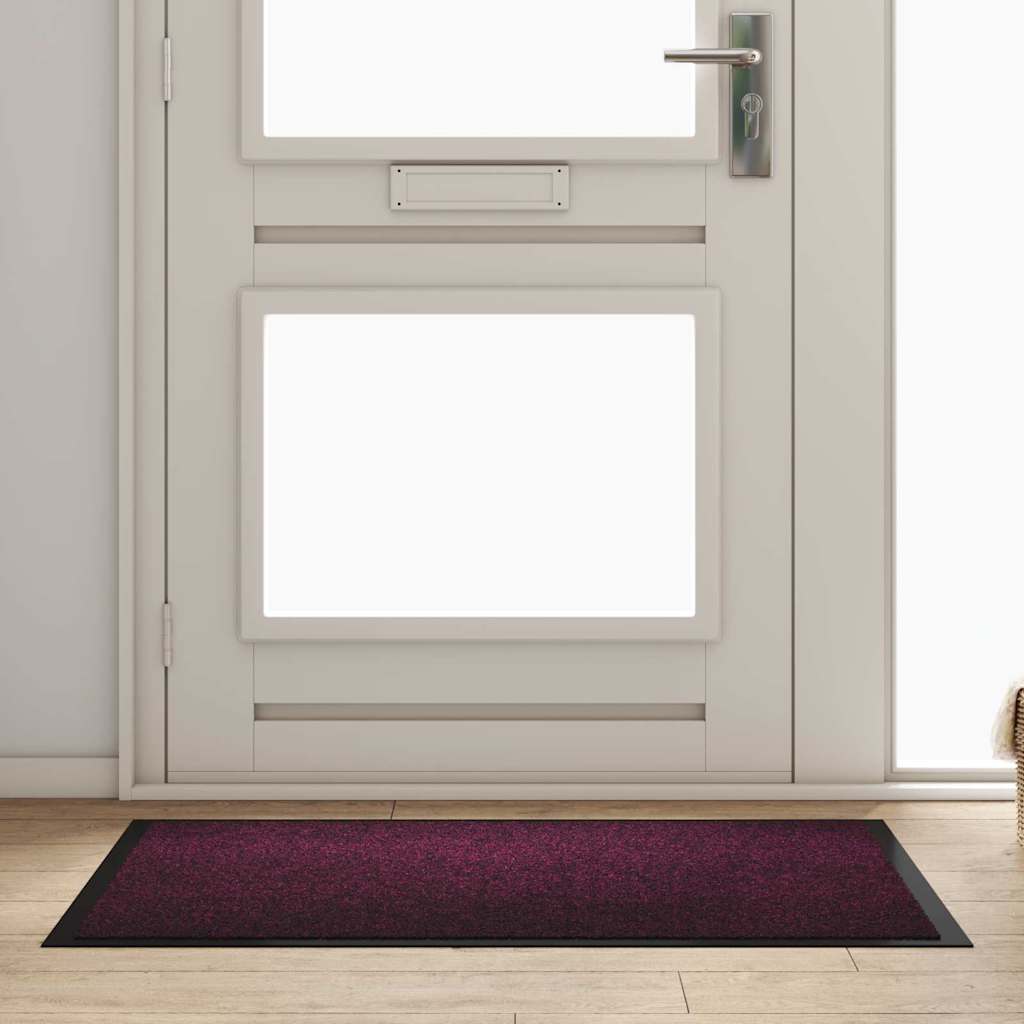 Vidaxl deurmat bordeauxrood 60 x 40 x 1.2 cm teddy stof