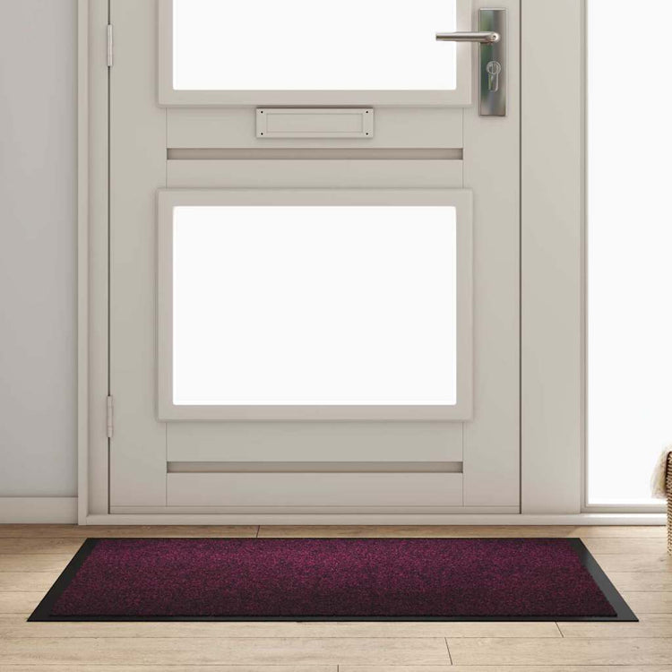 Vidaxl deurmat bordeauxrood 60 x 40 x 1.2 cm teddy stof