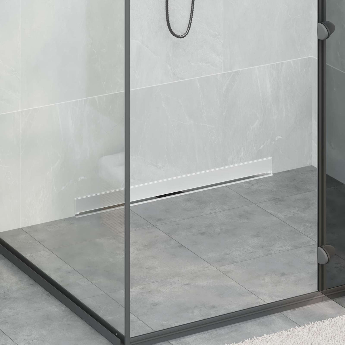 Vidaxl wandgemonteerde douche afvoer zilver 80 cm roestvrij staal 304