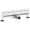 Vidaxl wandgemonteerde douche afvoer zilver 50 cm roestvrij staal 304