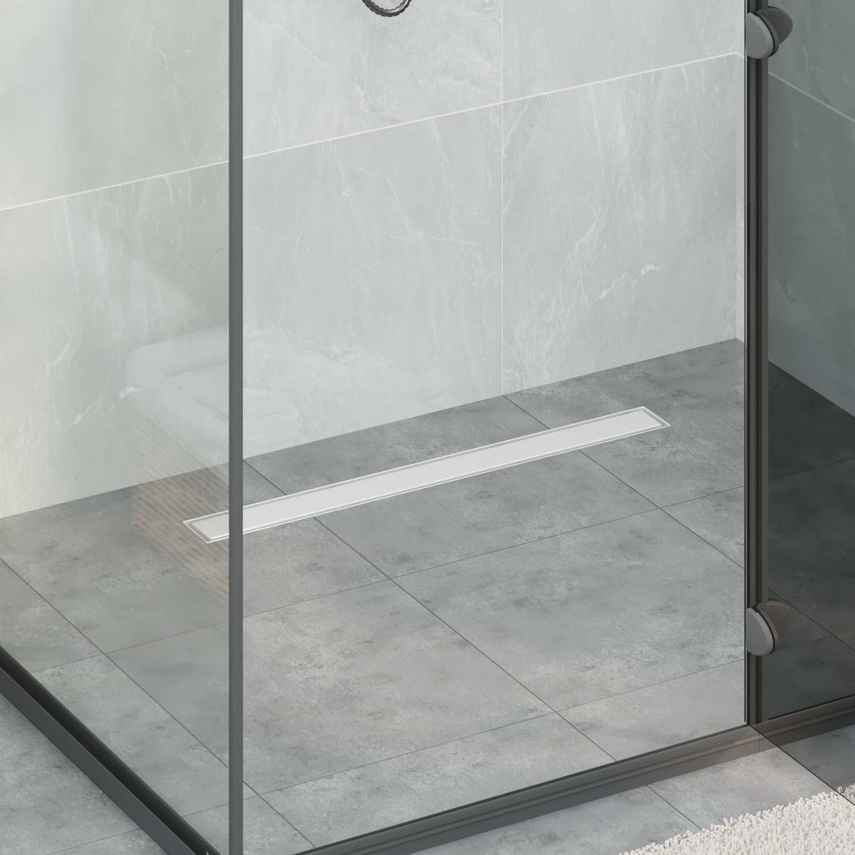 Vidaxl doucheafvoer 2-in-1 met 360° sifon zilver 70 cm