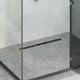 Vidaxl doucheafvoer glasdeksel met 360° sifon zwart 70 cm