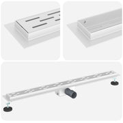 Vidaxl doucheafvoer met lijndesign zilver 90 cm roestvrij staal 304 - afbeelding 2