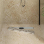 Vidaxl doucheafvoer met lijndesign zilver 70 cm roestvrij staal 304 - afbeelding 3