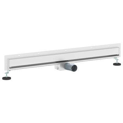 Vidaxl wandgemonteerde douche afvoer zilver 90 cm roestvrij staal 304