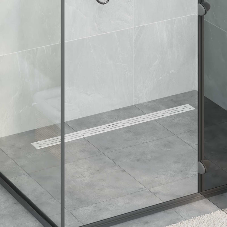 Vidaxl doucheafvoer lijnontwerp met 360° sifon zilver 90 cm