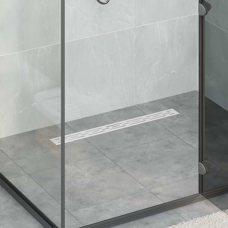 Vidaxl doucheafvoer lijnontwerp met 360° sifon zilver 70 cm