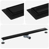 Vidaxl doucheafvoer 2-in-1 met 360° sifon zwart 100 cm