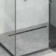 Vidaxl doucheafvoer glasdeksel met 360° sifon zwart 90 cm