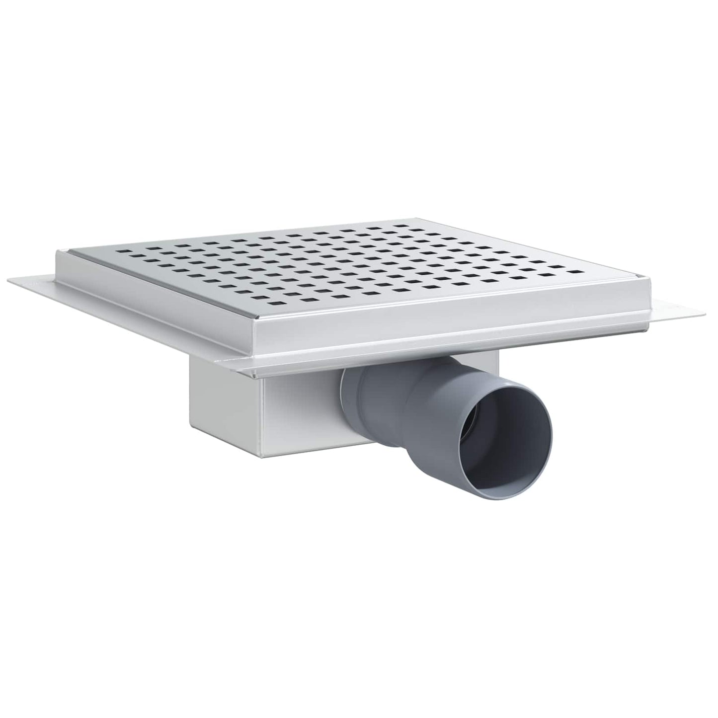 Vidaxl dot doucheafvoer zilver 20 x 20 cm roestvrij staal 304