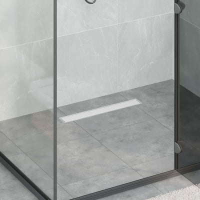 Vidaxl 2 in 1 doucheafvoer zilver 60 cm roestvrij staal 304