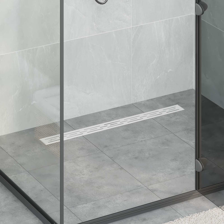 Vidaxl doucheafvoer lijnontwerp met 360° sifon zilver 80 cm