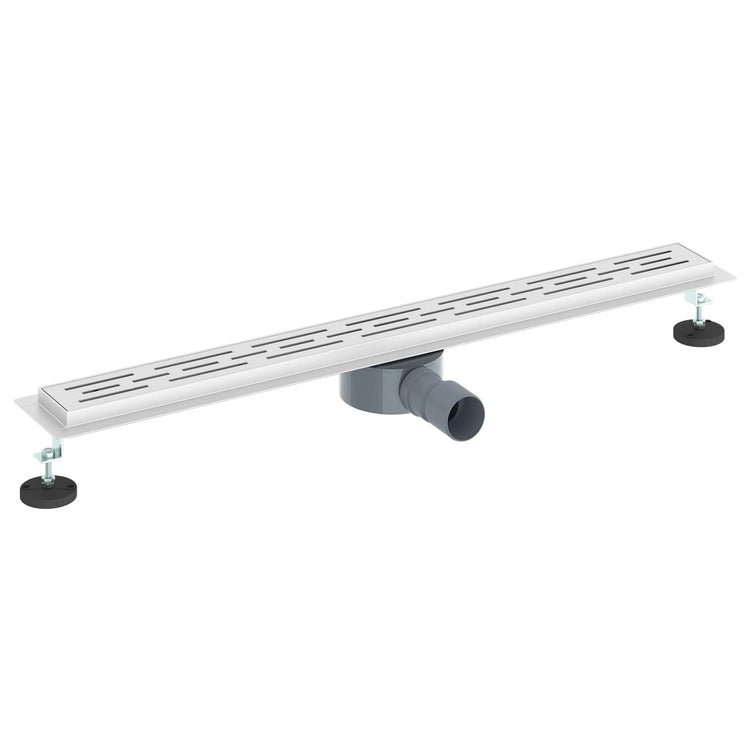 Vidaxl doucheafvoer lijnontwerp met 360° sifon zilver 80 cm