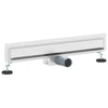 Vidaxl wandgemonteerde douche afvoer zilver 60 cm roestvrij staal 304