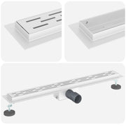 Vidaxl doucheafvoer met lijndesign zilver 80 cm roestvrij staal 304 - afbeelding 2