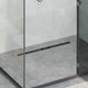 Vidaxl doucheafvoer glasdeksel met 360° sifon zwart 80 cm