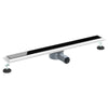 Vidaxl doucheafvoer glasdeksel met 360° sifon zwart 80 cm