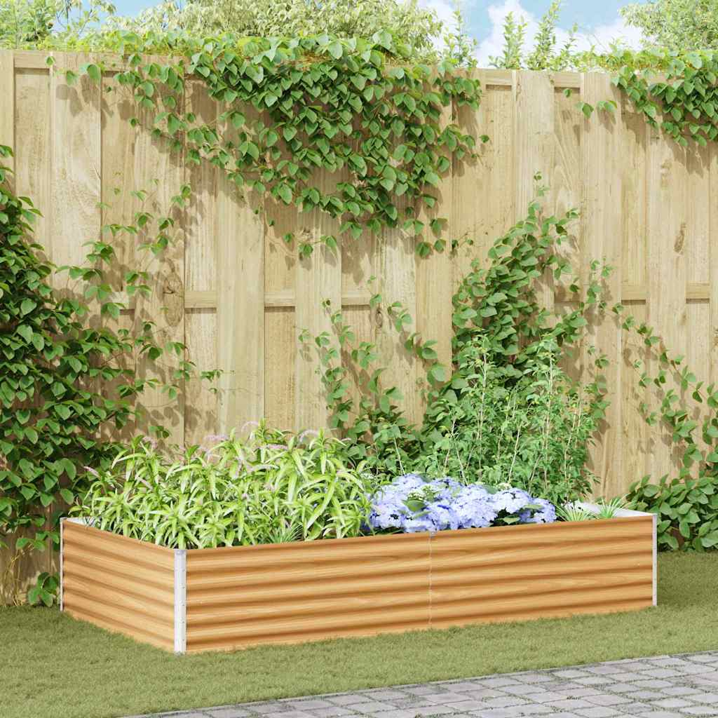 Vidaxl verhoogde plantenbak licht bruin 195 x 100 x 36 cm