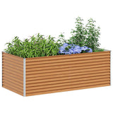 Vidaxl verhoogde plantenbak licht bruin 195 x 100 x 68 cm - afbeelding 3