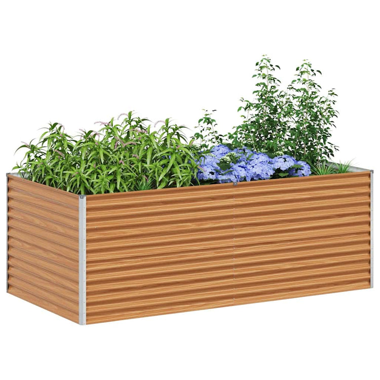 Vidaxl verhoogde plantenbak licht bruin 195 x 100 x 68 cm