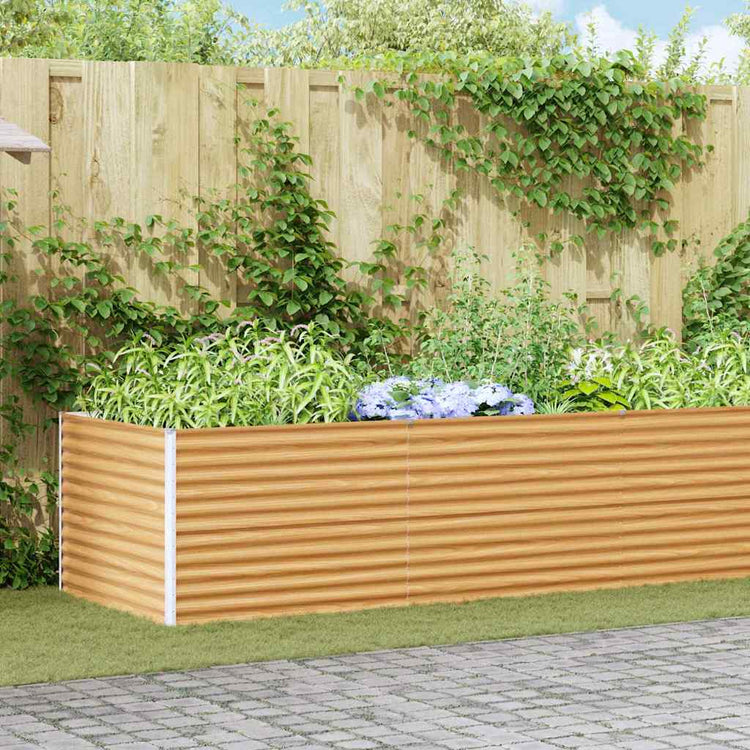 Vidaxl verhoogde plantenbak licht bruin 485 x 100 x 68 cm