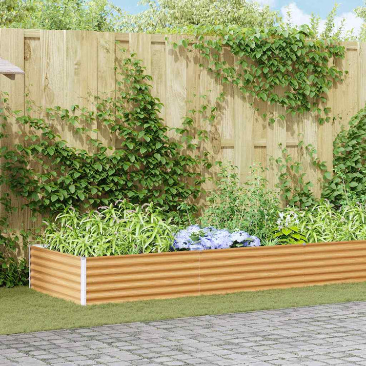 Vidaxl verhoogde plantenbak licht bruin 582 x 100 x 36 cm
