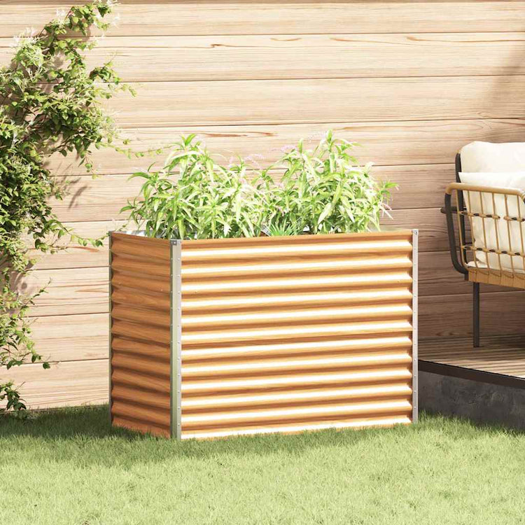 Vidaxl verhoogde plantenbak licht bruin 98 x 50 x 68 cm