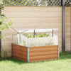 Vidaxl tuinplanter met kas licht bruin 100 x 100 x 77 cm