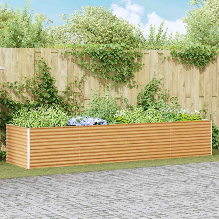 Vidaxl verhoogde plantenbak licht bruin 390 x 100 x 68 cm