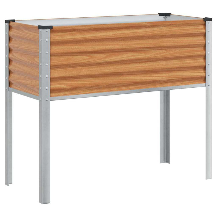 Vidaxl plantenbak licht bruin 100 x 45 x 90 cm gegalvaniseerd staal