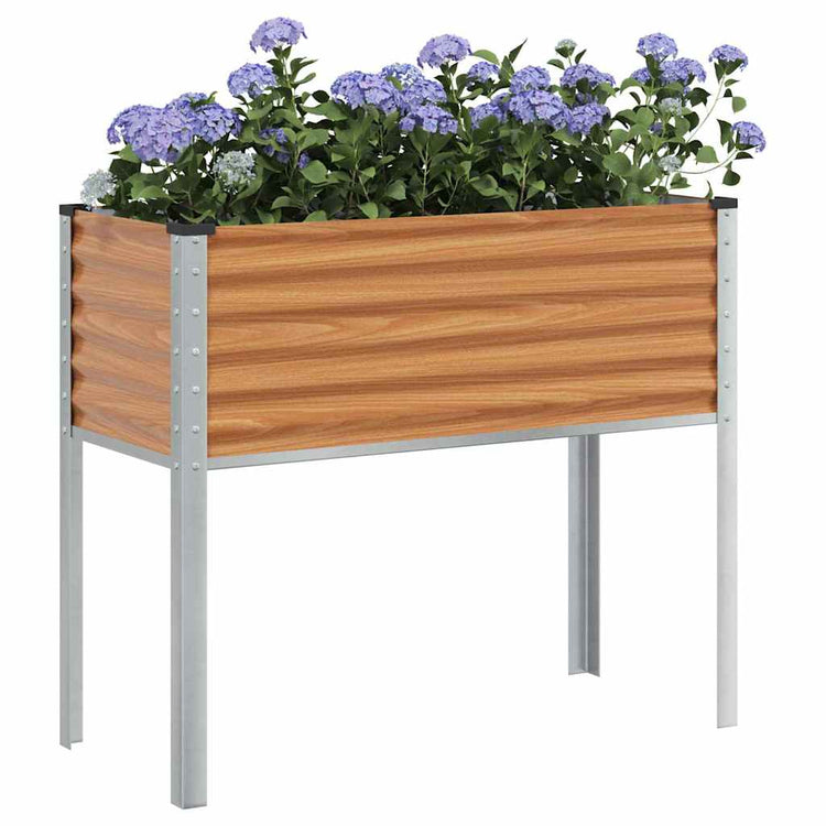 Vidaxl plantenbak licht bruin 100 x 45 x 90 cm gegalvaniseerd staal