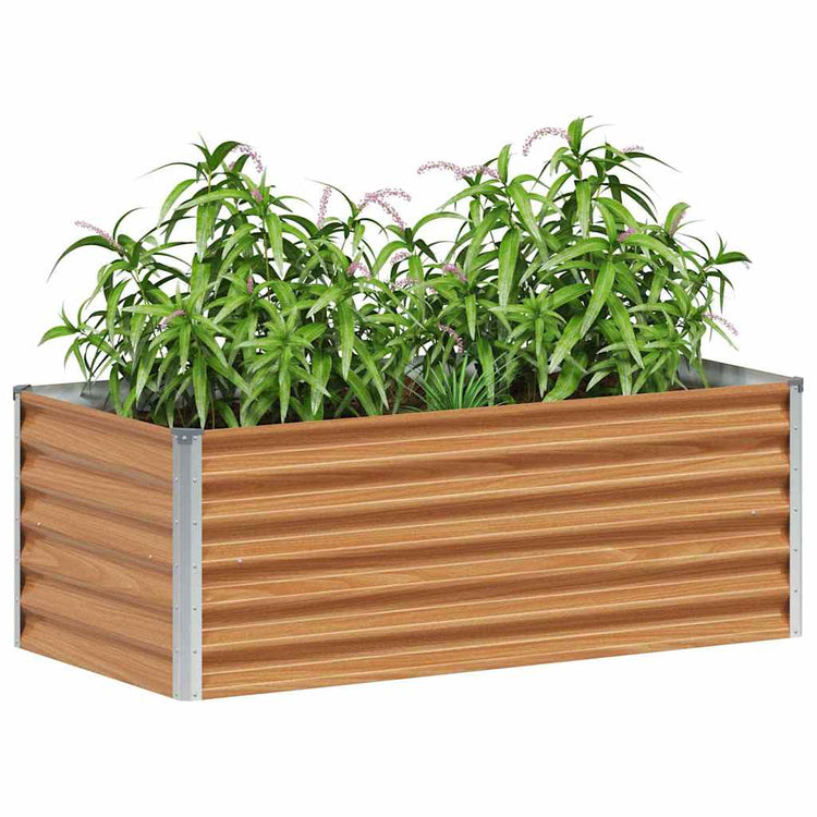 Vidaxl verhoogde plantenbak licht bruin 98 x 50 x 36 cm