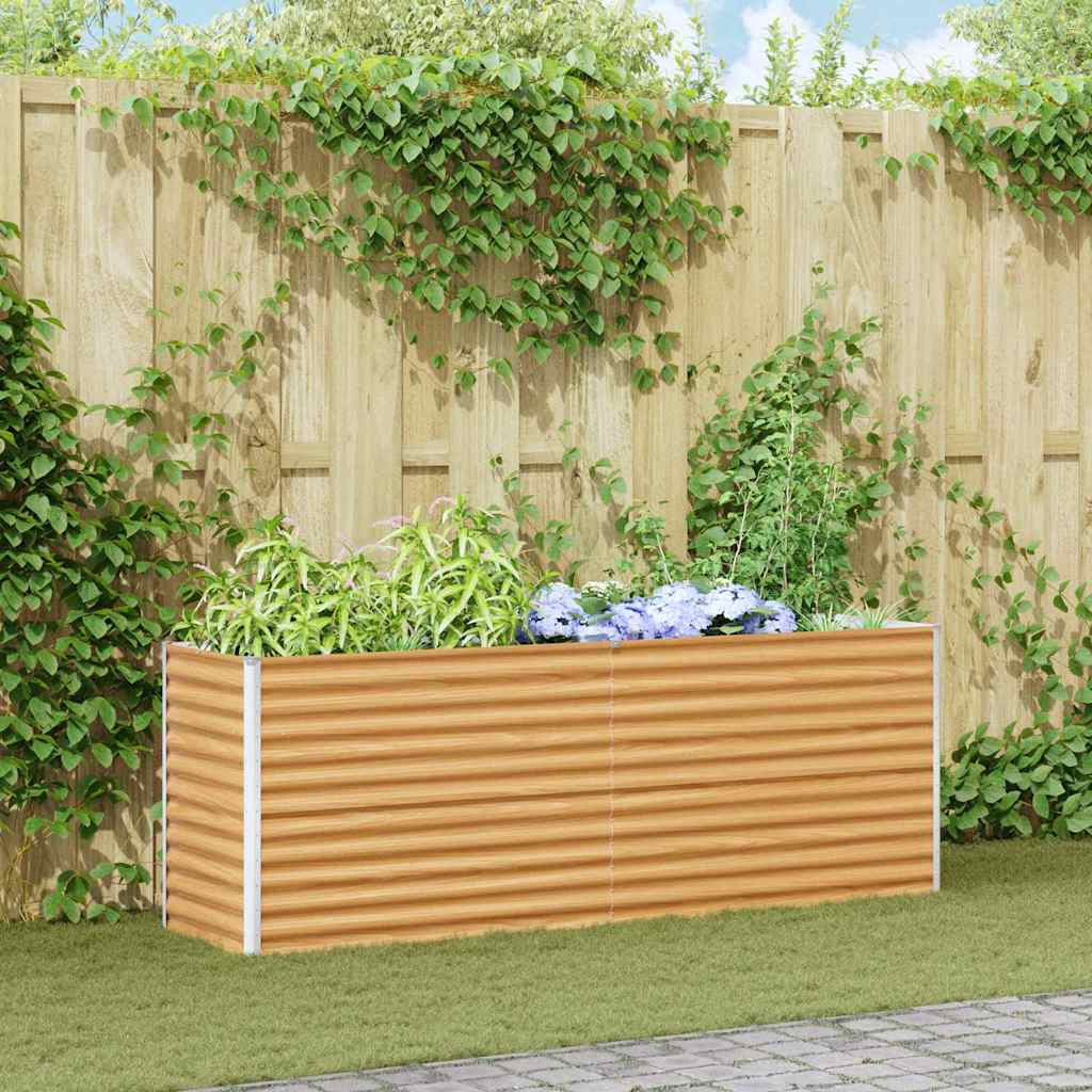 Vidaxl verhoogde plantenbak licht bruin 195 x 50 x 68 cm