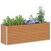 Vidaxl verhoogde plantenbak 195 x 50 x 68 cm gegalvaniseerd staal