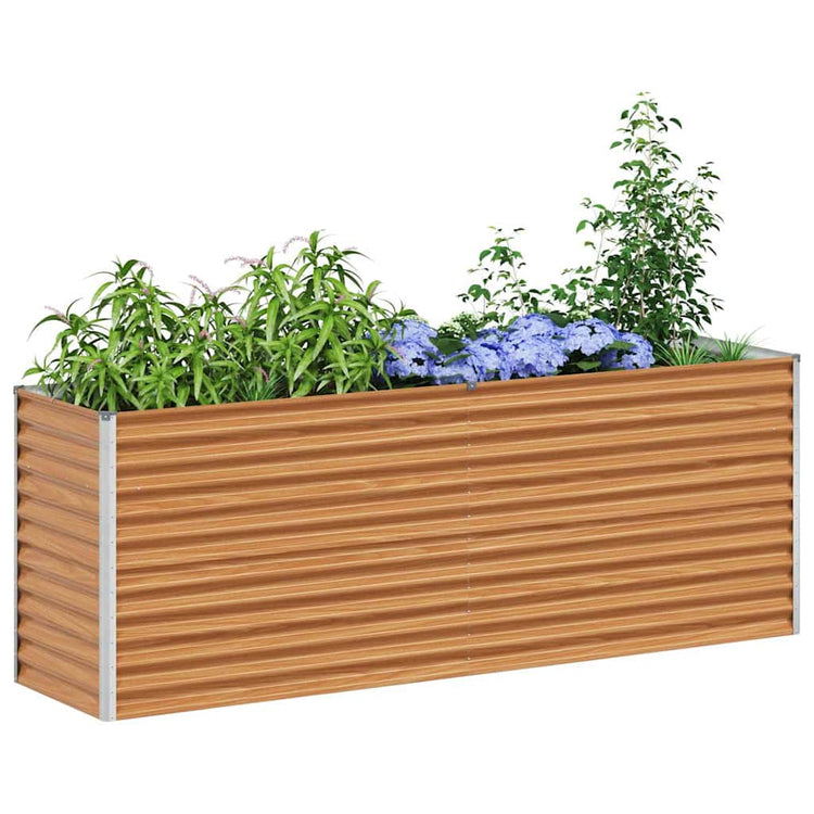 Vidaxl verhoogde plantenbak licht bruin 195 x 50 x 68 cm