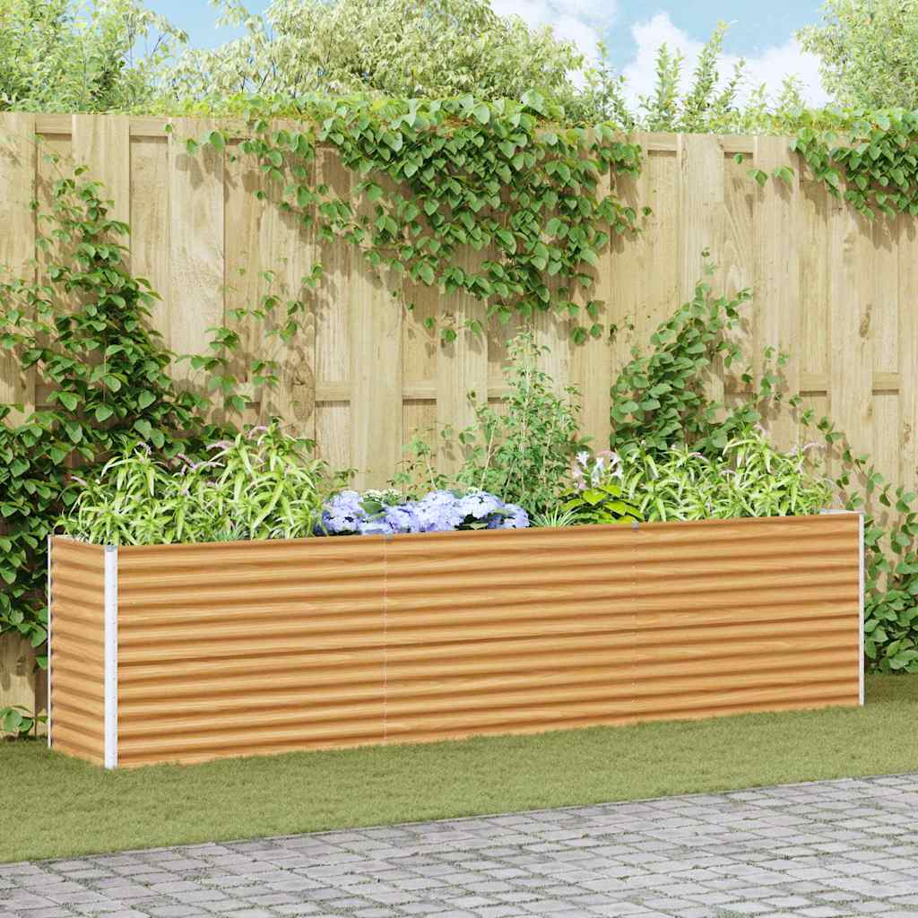 Vidaxl verhoogde plantenbak licht bruin 290 x 50 x 68 cm