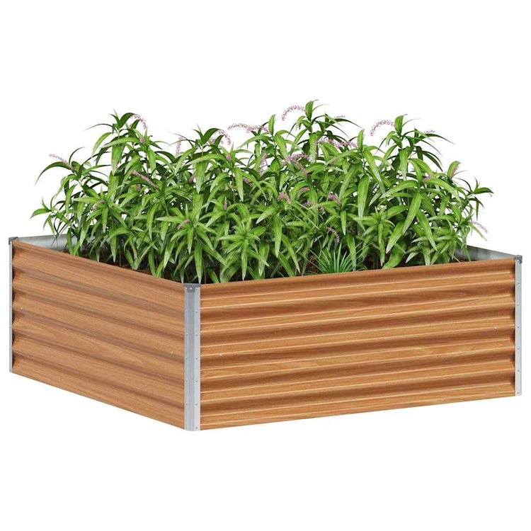 Vidaxl verhoogde plantenbak licht bruin 98 x 100 x 36 cm