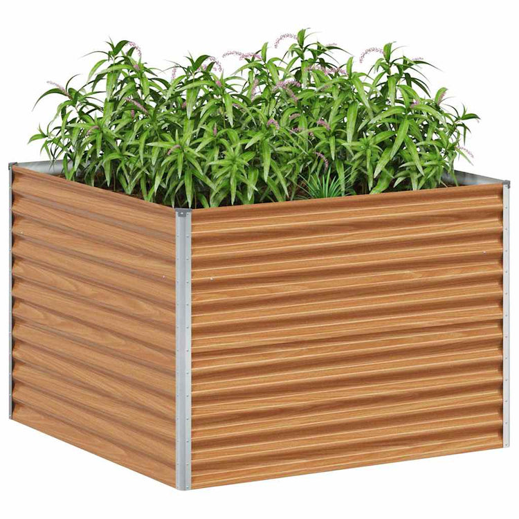 Vidaxl verhoogde plantenbak licht bruin 98 x 100 x 68 cm