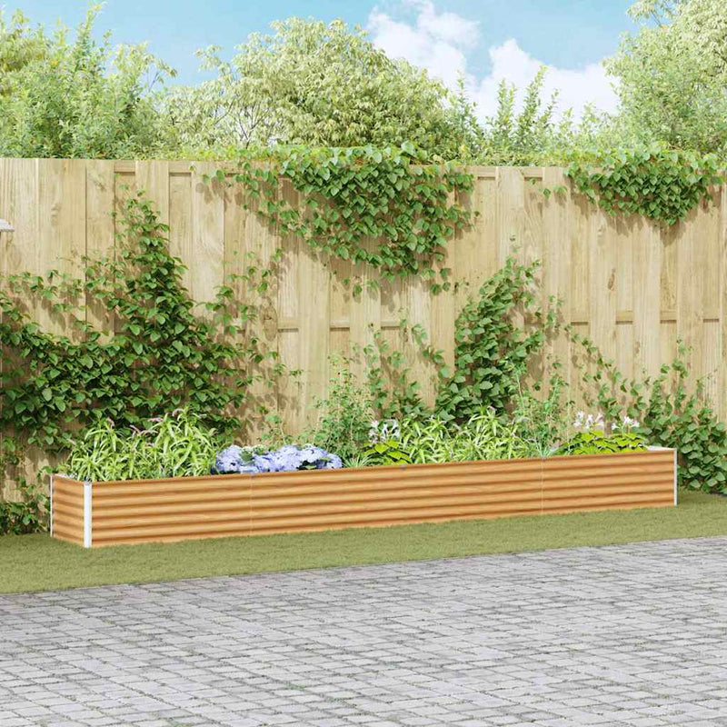Vidaxl verhoogde plantenbak licht bruin 390 x 50 x 36 cm