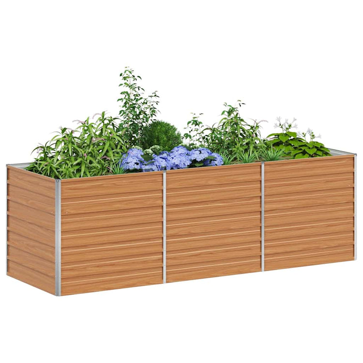 Vidaxl verhoogde plantenbak licht bruin 240 x 80 x 77 cm